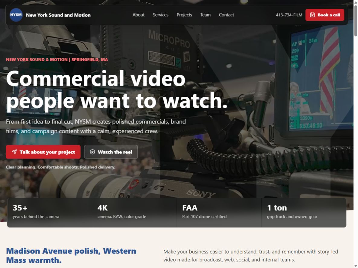 New York Sound and Motion homepage